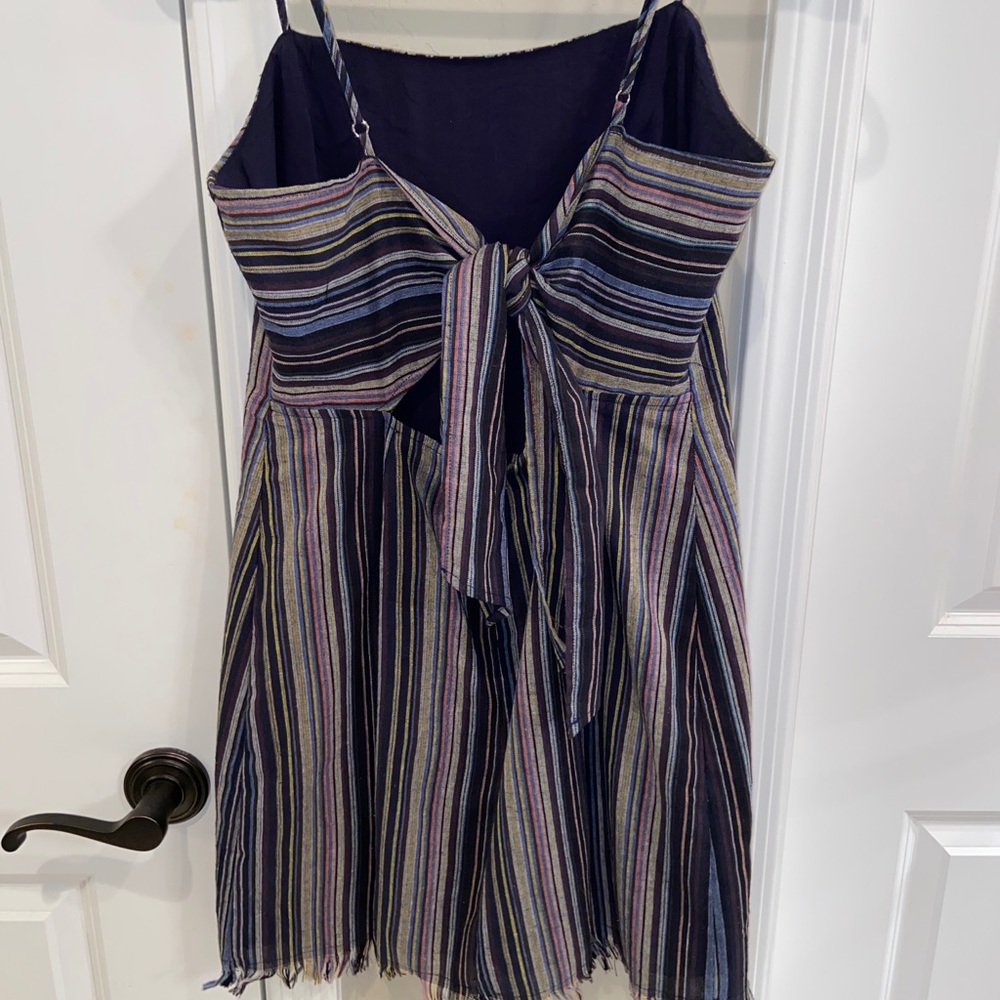 STRIPED CASUAL MINI DRESS - Picture 2 of 3